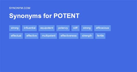 potntn|POTENT Synonyms: 162 Similar and Opposite Words .